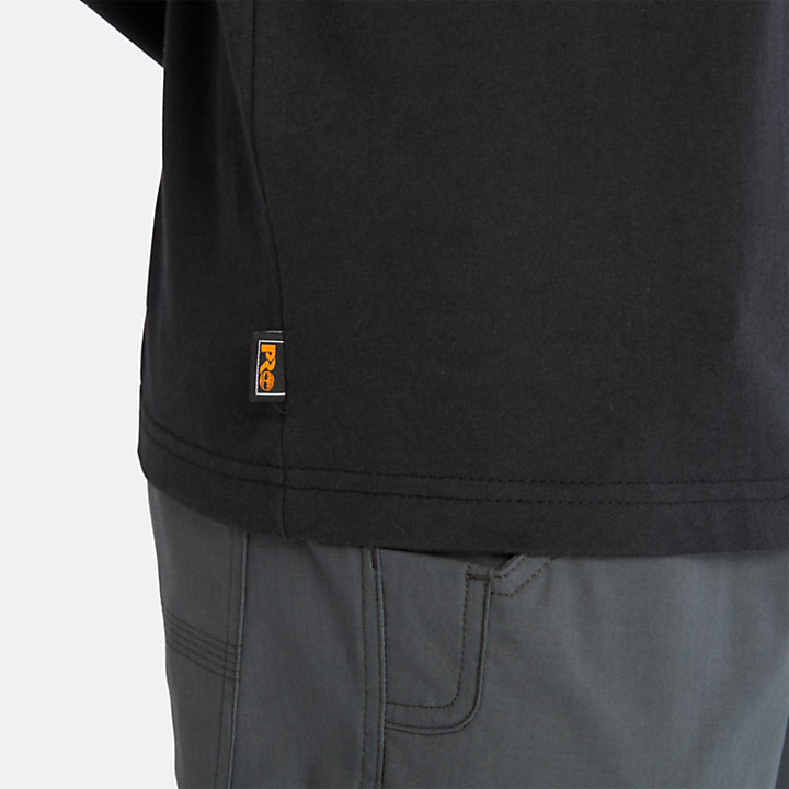 Timberland PRO® Core Logo Langarm-T-Shirt für Herren in Schwarz-
