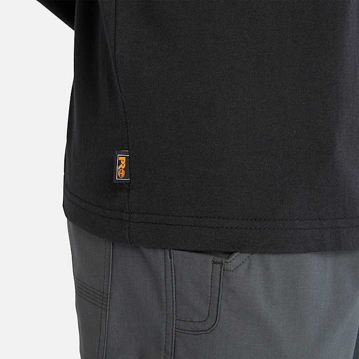 T-shirt à logo Timberland PRO® Core à manches longues pour homme en noir