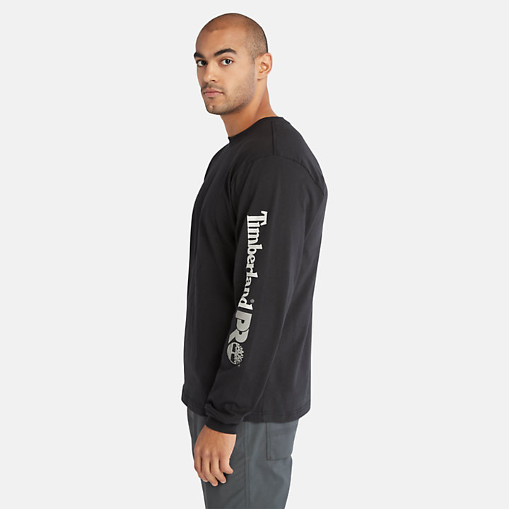 Camiseta de manga larga con el logotipo de Timberland PRO® para hombre en negro-