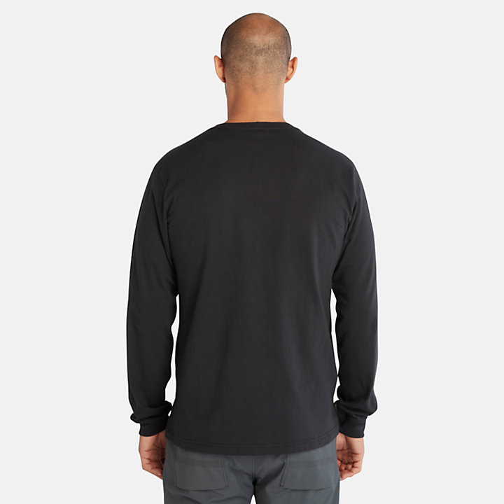 T-shirt à logo Timberland PRO® Core à manches longues pour homme en noir-