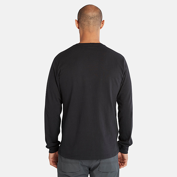Timberland PRO® Core Logo Langarm-T-Shirt für Herren in Schwarz