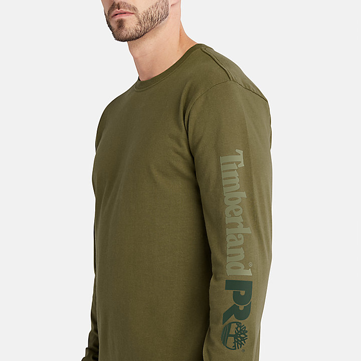 T-shirt à logo Timberland PRO® Core à manches longues pour homme en vert