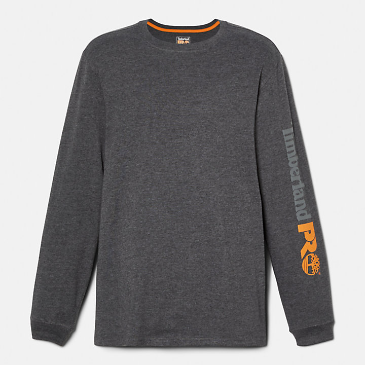 Timberland PRO® Core T-shirt met logo en lange mouwen voor heren in grijs-