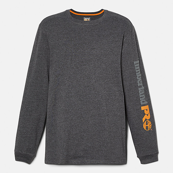 Timberland PRO® Core Logo Langarm-T-Shirt für Herren in Grau