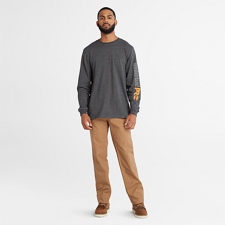 T-shirt à logo Timberland PRO® Core à manches longues pour homme en gris