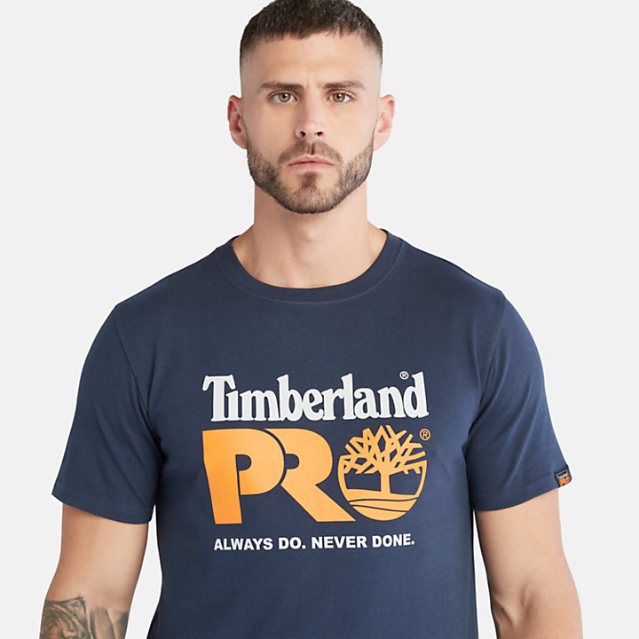 T-shirt Timberland PRO® Core Logo da Uomo in blu marino-