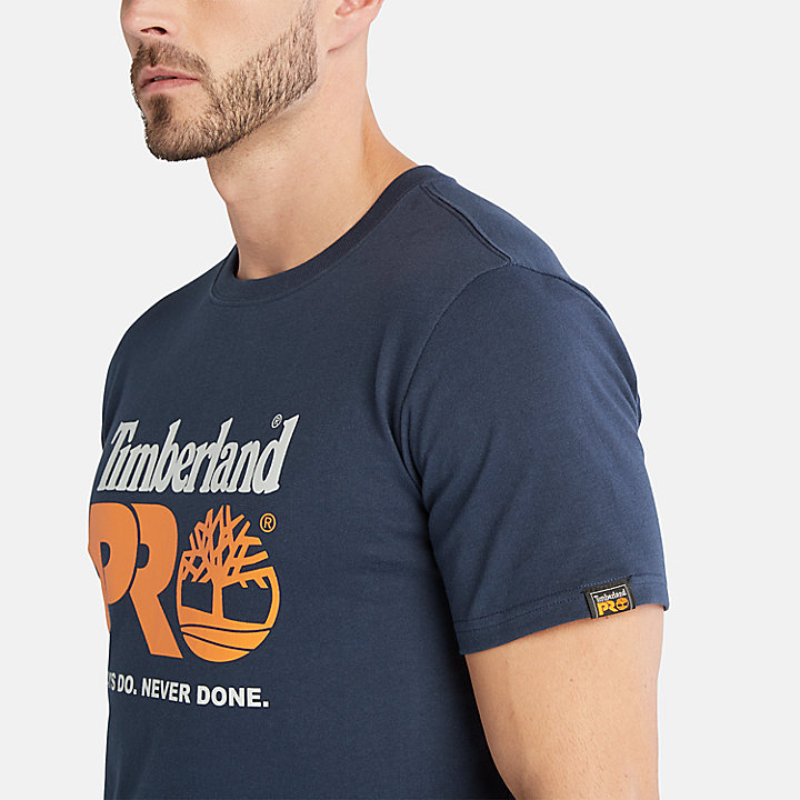 T-shirt Timberland PRO® Core Logo da Uomo in blu marino