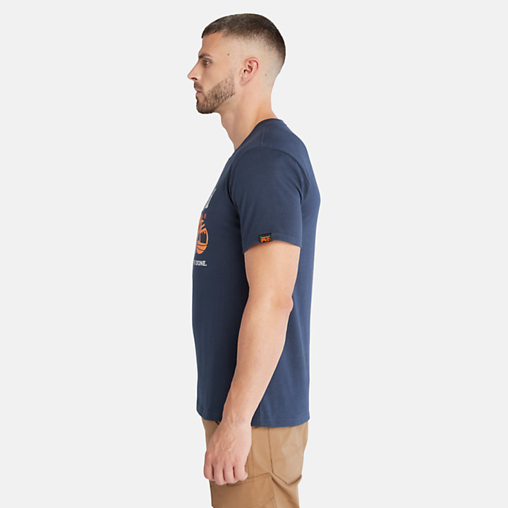 T-shirt Timberland PRO® Core Logo para Homem em azul-marinho-