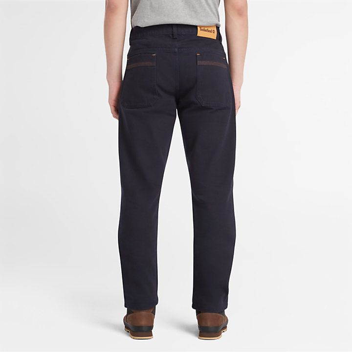 Sandown 5-Pocket Straight Trousers for Men in Navy-