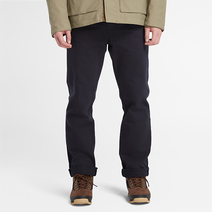 Sandown 5-Pocket Straight Trousers for Men in Navy-