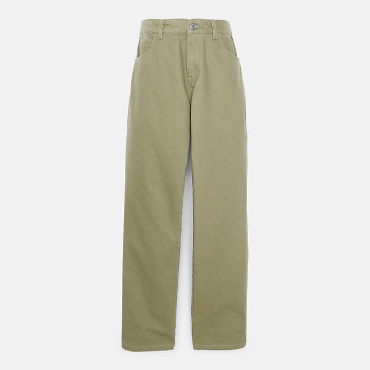 Pantaloni Straight a 5 Tasche Sandown da Uomo in verde-
