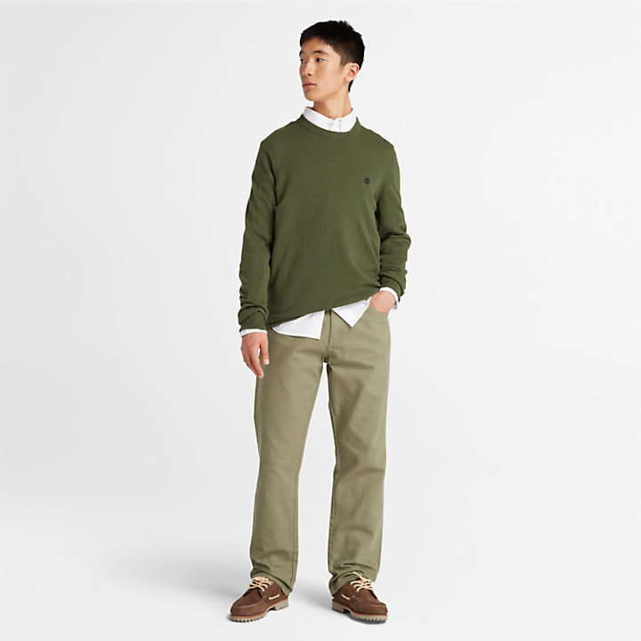 Sandown 5-Pocket-Hose mit geradem Bein für Herren in Grün-