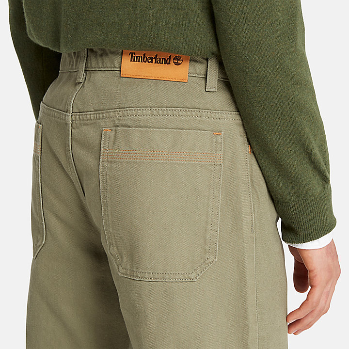 Pantalones rectos de 5 bolsillos Sandown para hombre en verde