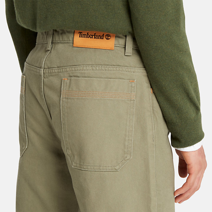 Pantalones rectos de 5 bolsillos Sandown para hombre en verde-