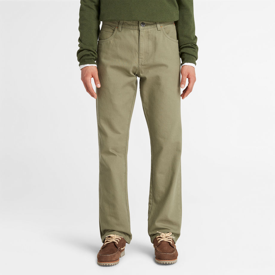 Timberland Sandown 5-pocket Straight Trousers For Men In Green Green