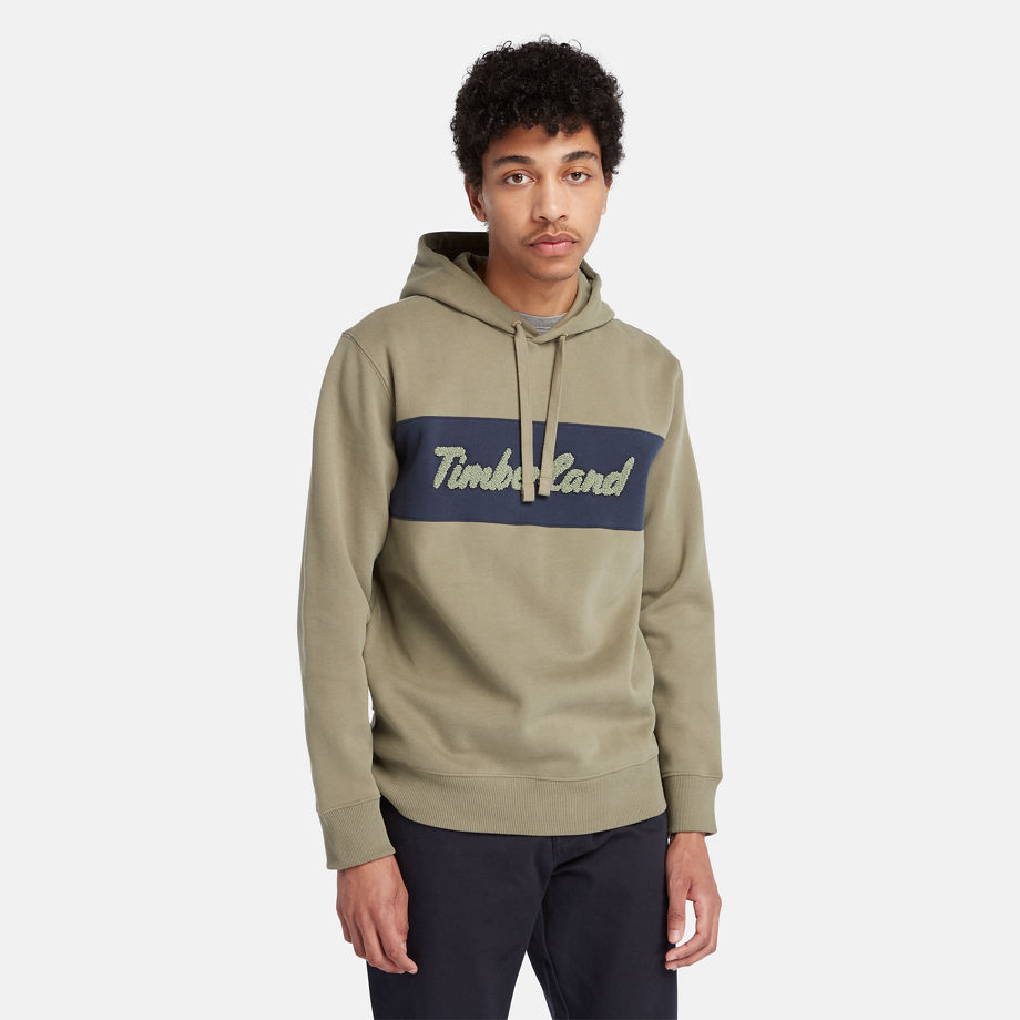 Timberland Cursive Hoodie For Men In Green Green