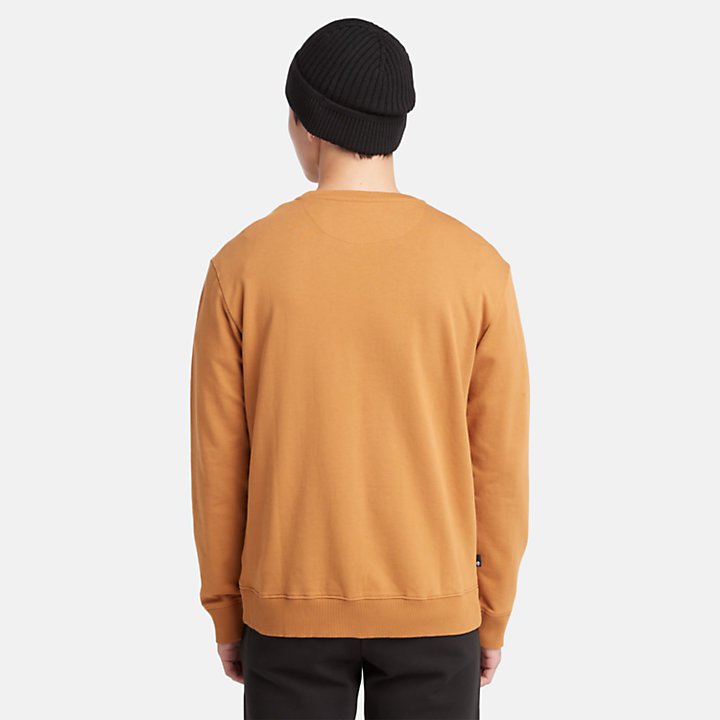 Utility Crewneck Sweatshirt for Men in Dark Yellow-