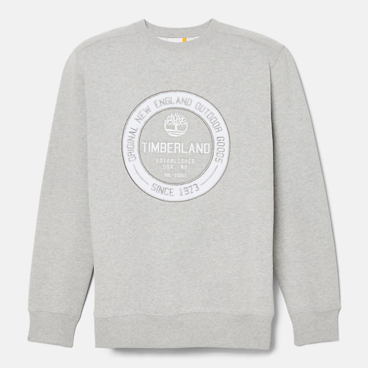 Modernes Brand Carrier Rundhals-Sweatshirt für Herren in Grau-