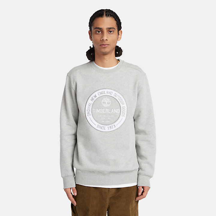 Elevated Brand Carrier Crew Sweatshirt for Men in Grey-