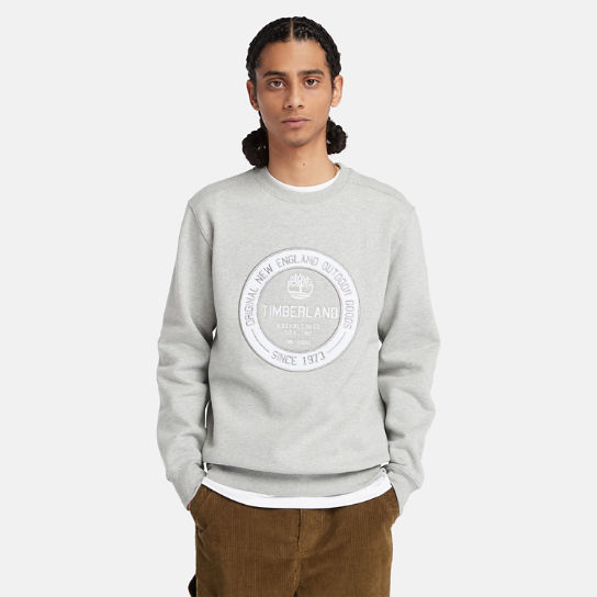 Sweat-shirt à col rond Elevated Brand Carrier pour homme en gris | Timberland