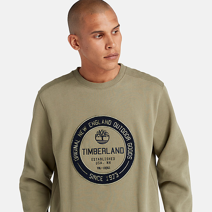 Elevated Brand Carrier Crew Sweatshirt for Men in Green