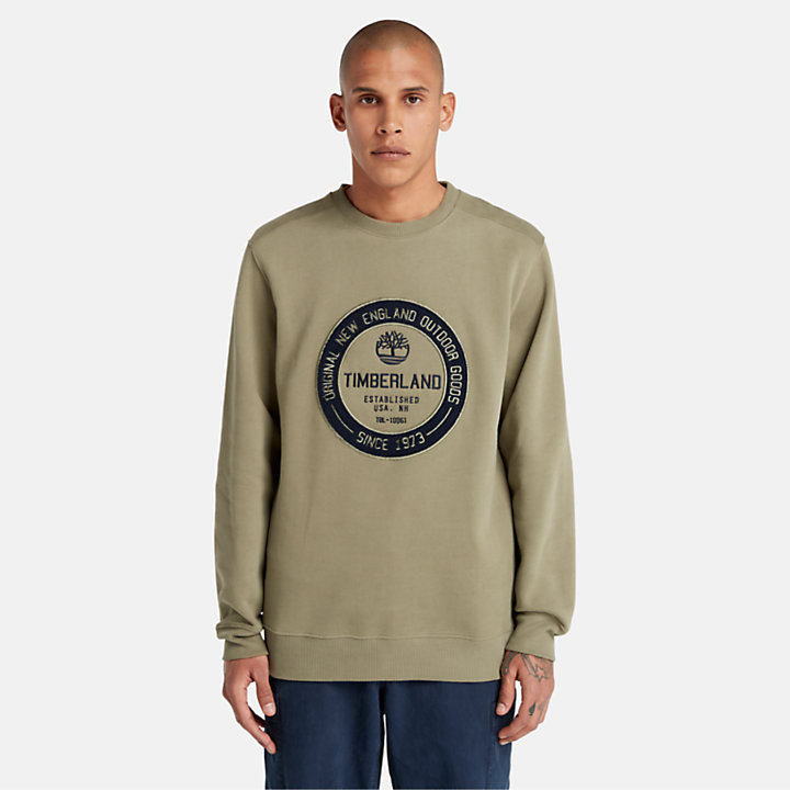 Modernes Brand Carrier Rundhals-Sweatshirt für Herren in Grün-