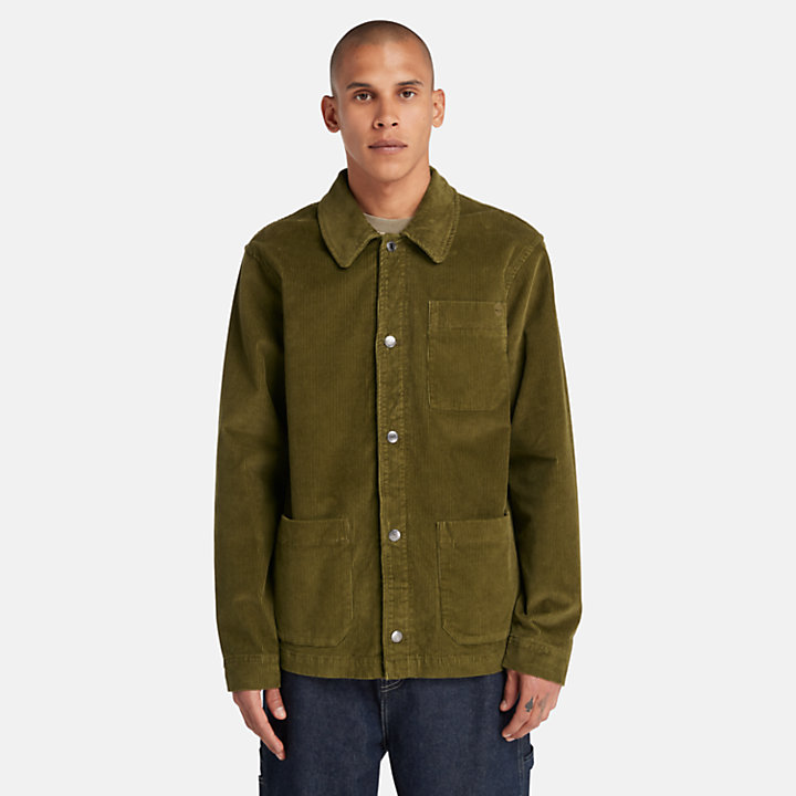 Kempshire Corduroy Chore Jacket for Men in Green-
