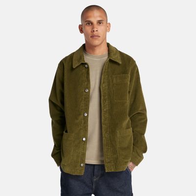 Timberland Kempshire Corduroy Chore Jacket For Men In Green Green