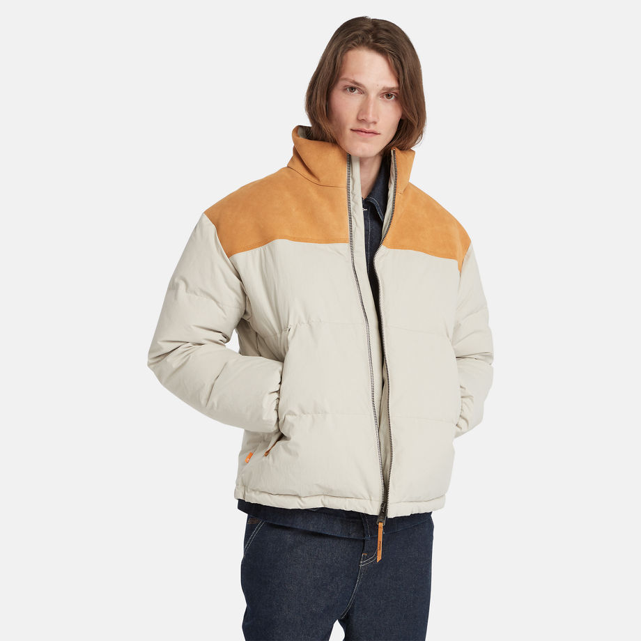Timberland Mountain Welch Water-repellent Puffer Jacket For Men In Beige Beige, Size M