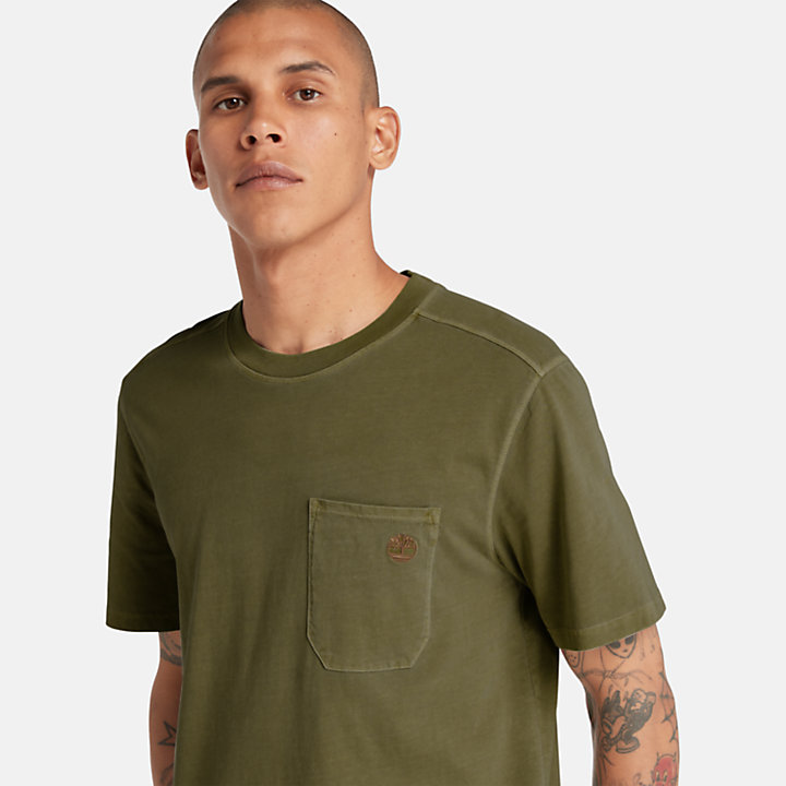 Camiseta con bolsillo Merrymack para hombre en verde-