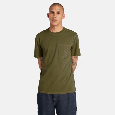 Timberland T-shirt Com Bolso Merrymack Para Homem Em Verde Verde