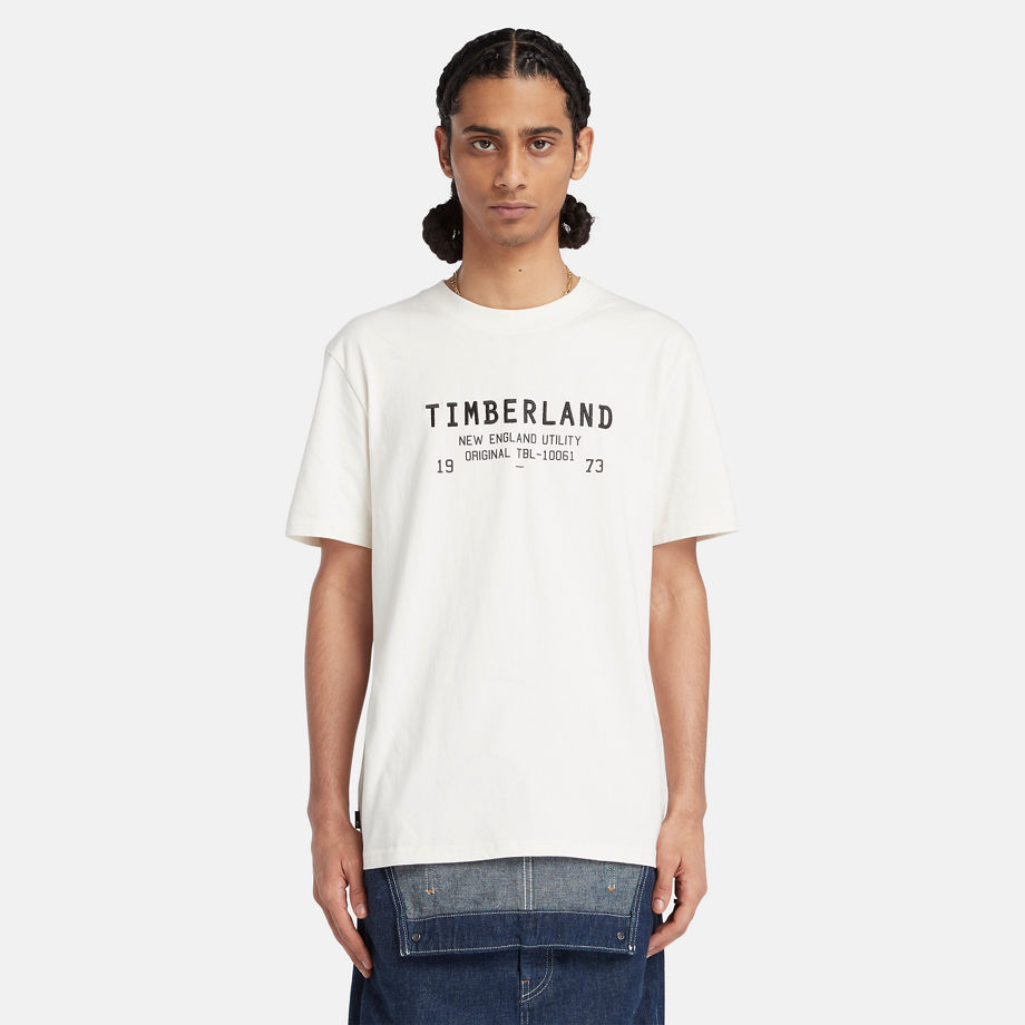 Timberland T-shirt Carrier Da Uomo In Bianco Bianco