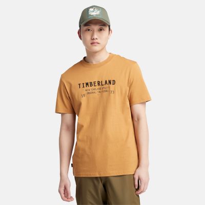 Timberland Carrier T-shirt For Men In Dark Yellow Yellow, Size S