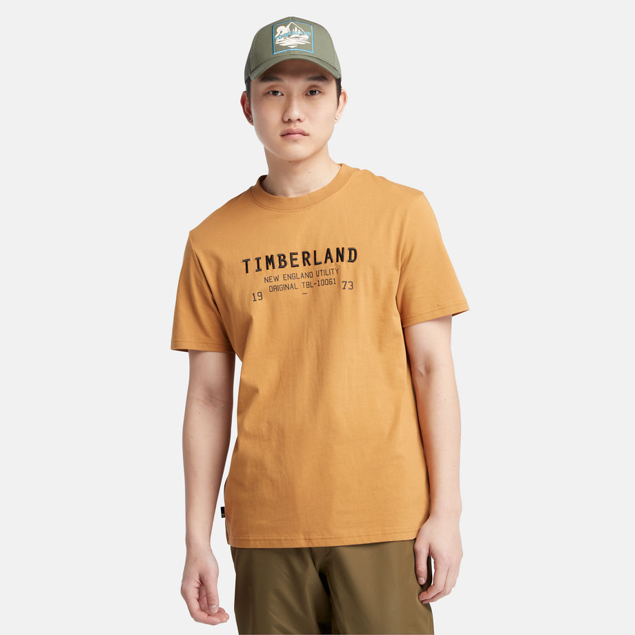 Timberland T-shirt Carrier Pour Homme En Jaune Foncé Jaune