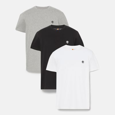 Timberland 3-pack Basic Jersey Crew T-shirt For Men In Multicoloured Multi