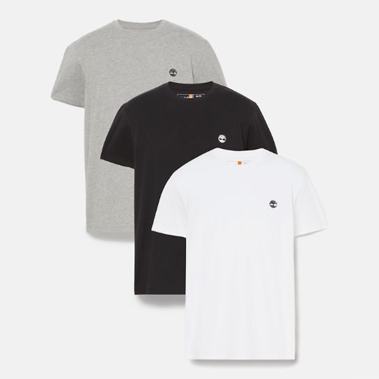 3er-Pack Basic Jersey Crew T-Shirt für Herren in Weiß | Timberland
