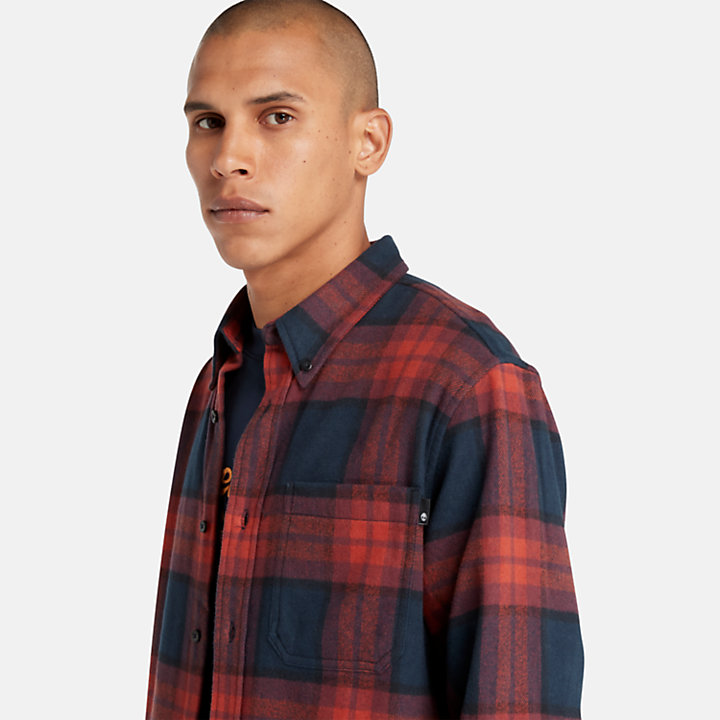 Checked Flannel Shirt for Men in Red/Blue-