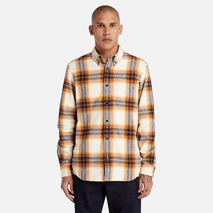 Checked Flannel Shirt for Men in White/Orange | Timberland