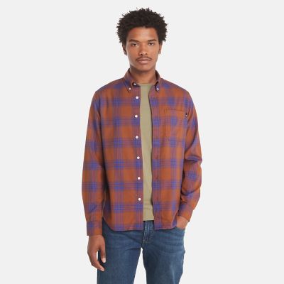 Timberland Geruit Overhemd Voor Heren In Terracotta Bruin