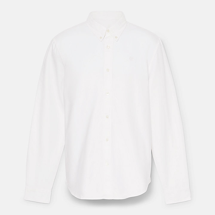 Camisa Oxford de Manga Comprida para Homem em branco