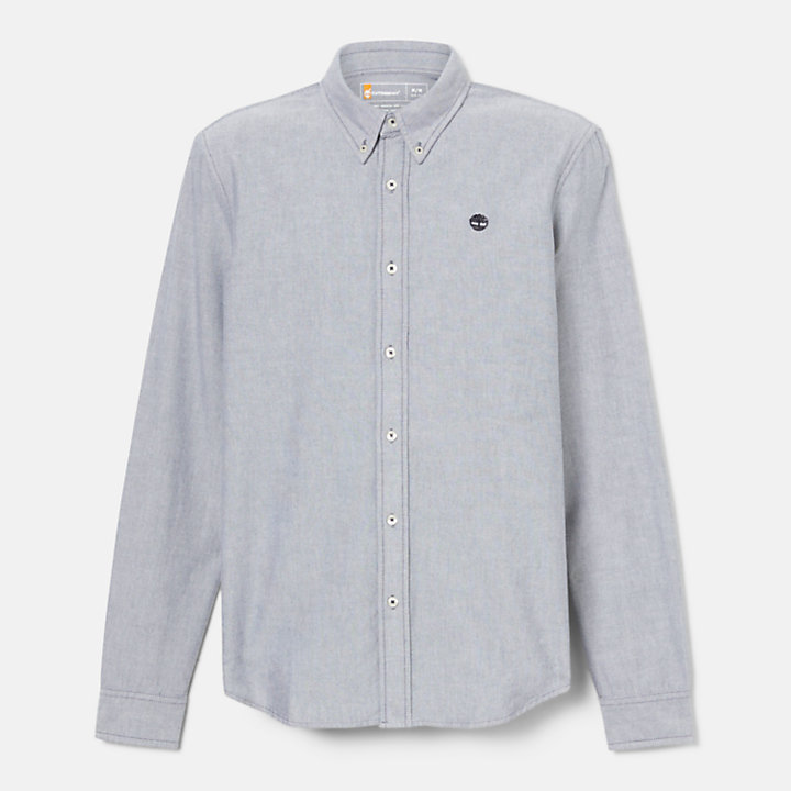 Long Sleeve Oxford overhemd voor heren in grijs-