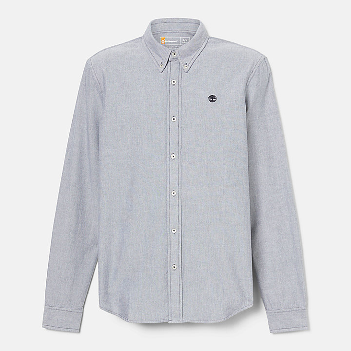 Long Sleeve Oxford overhemd voor heren in grijs