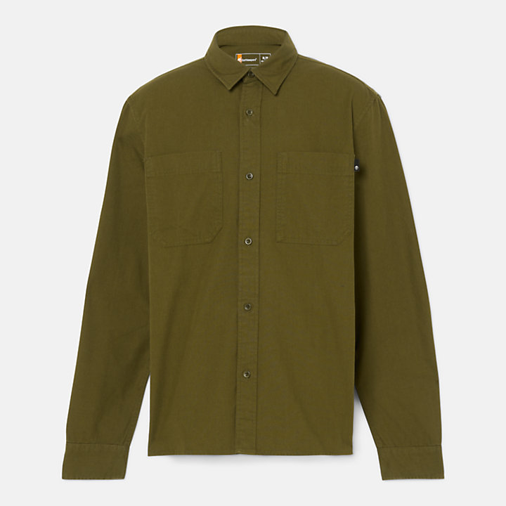 Camisa de algodón Windham para hombre en verde-