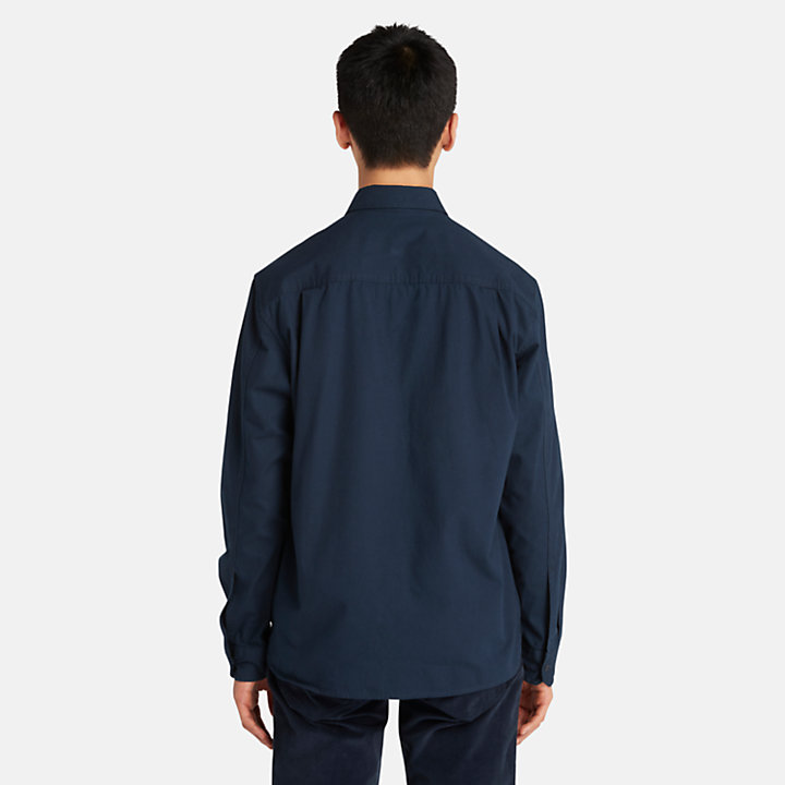 Camisa de algodón Windham para hombre en azul marino-