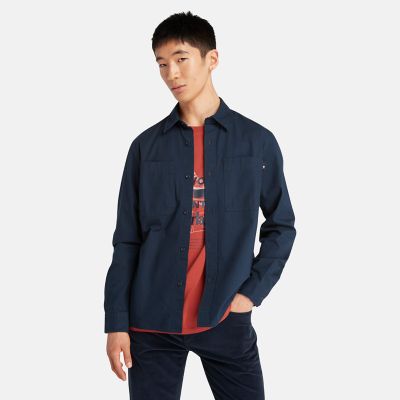 Timberland Windham Cotton Shirt For Men In Navy Navy