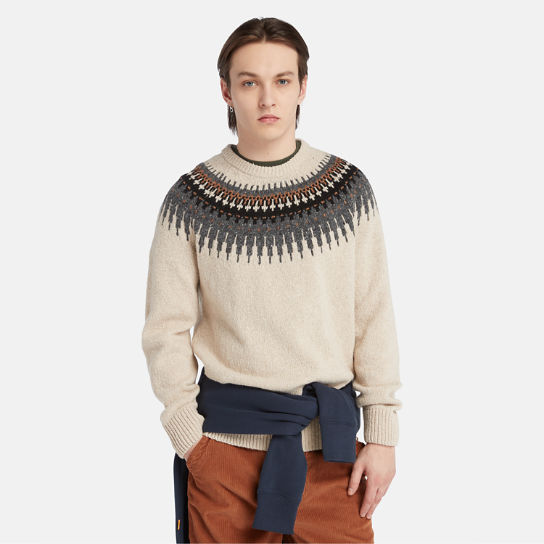 Langärmeliger Fairisle-Pullover für Herren in Beige | Timberland