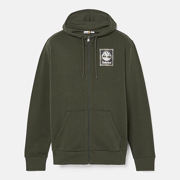 Buffalo Plaid Hoody Sweatshirt for Men in Dark Green