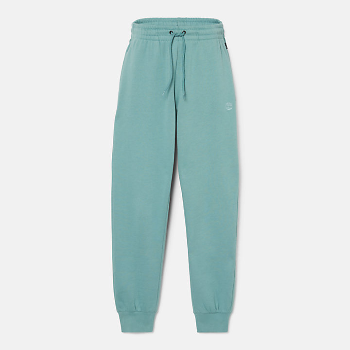Embroidered Tree-logo Tracksuit Bottoms for Women in Teal-