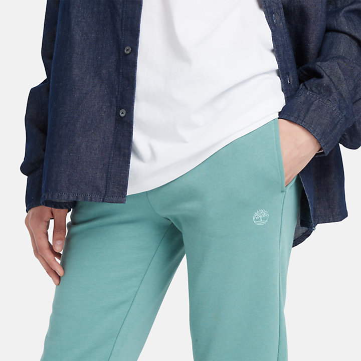 Pantaloni della Tuta con Logo ad Albero Ricamato da Donna in verde acqua-
