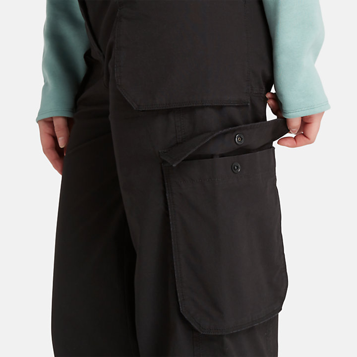 Geweven Utility-broek voor dames in zwart-